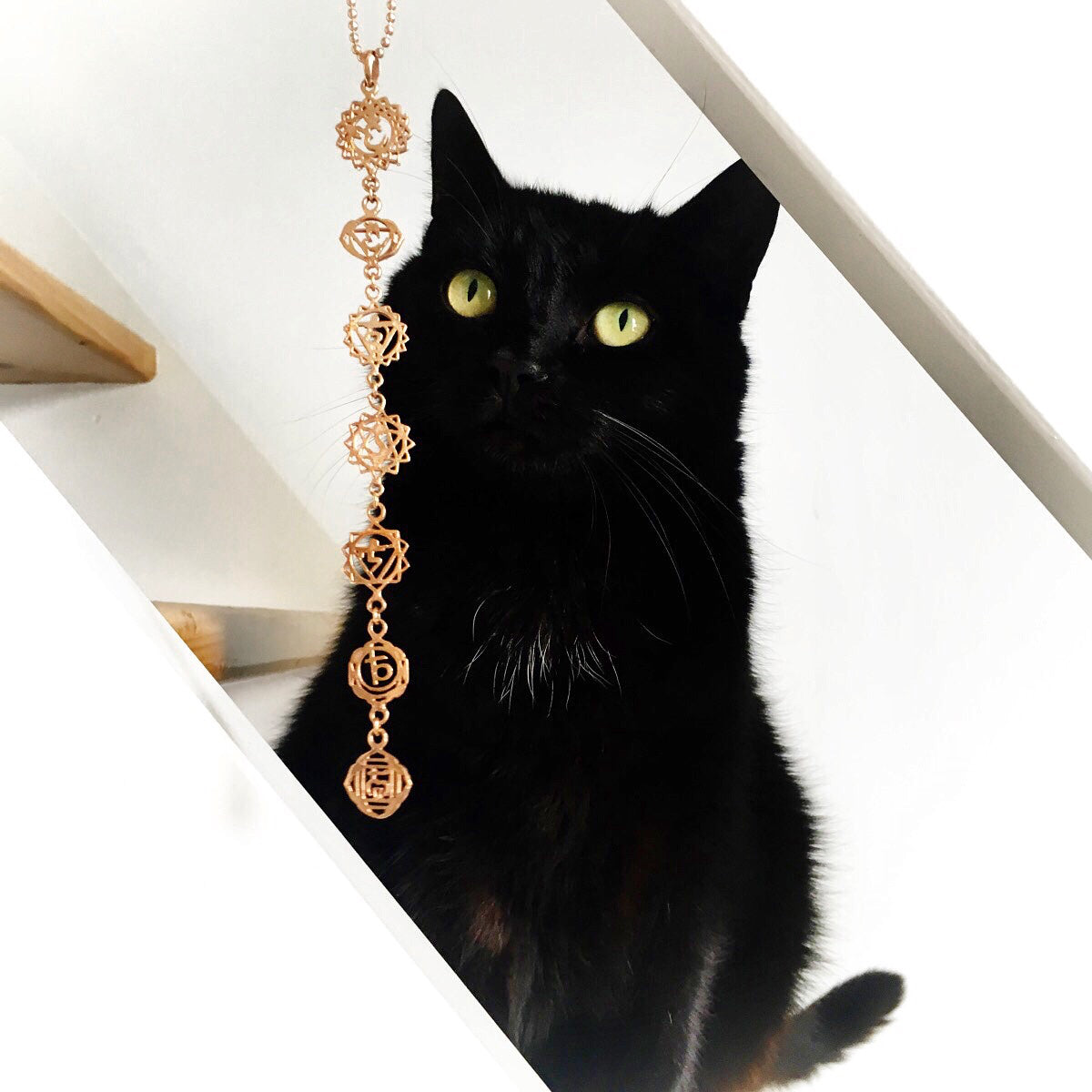 7 Chakras Necklace Gold