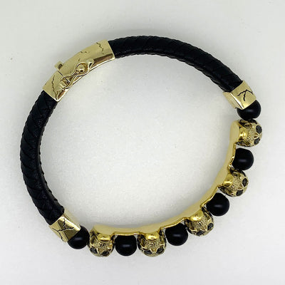 Blaze, Gold Skull Bracelet