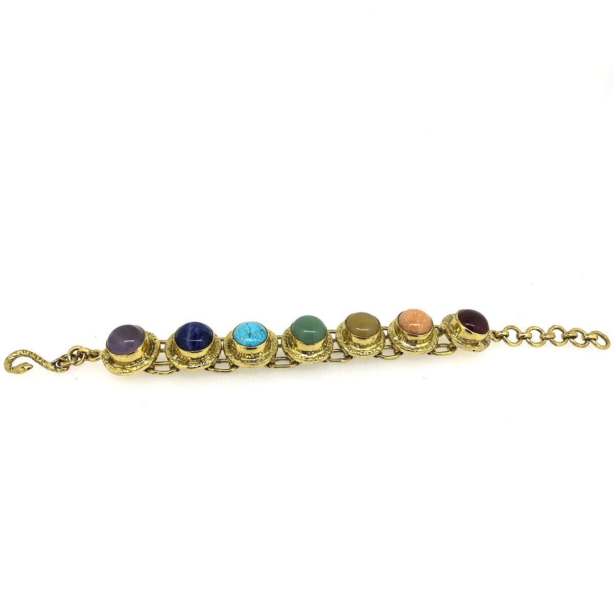 7 Chakra Articulated Statement Bracelet