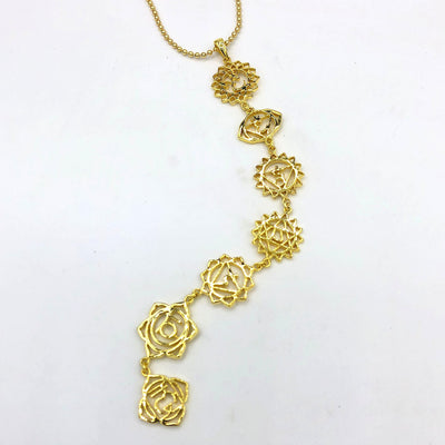 7 Chakras Necklace Gold