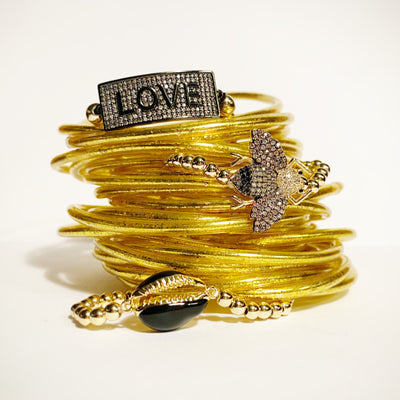 LOVE is ALL !  Bracelet Black / Gold