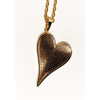 Heart Full of Light - Statement Oblique Heart Pendant