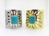 CAPRI Mediterranean SUN CUFF - Silver with Gold details