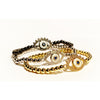 LUCKY EYE Bling Protective Bracelet Gold Blue Sapphire Pupil