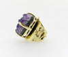 Amethyst Crystal Power Cluster Claw Ring