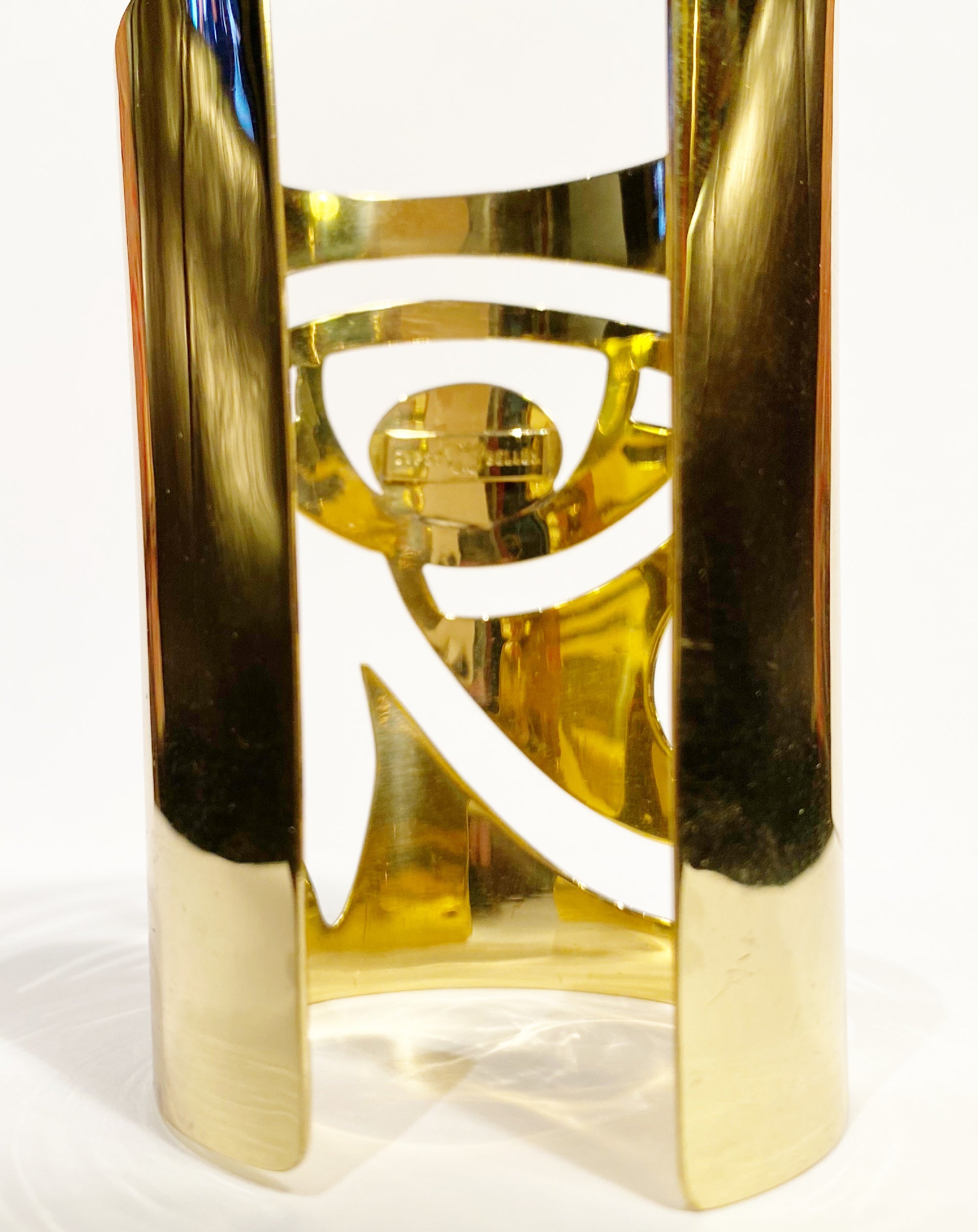 Eye of Horus Cuff with Rose Quartz Cabochon