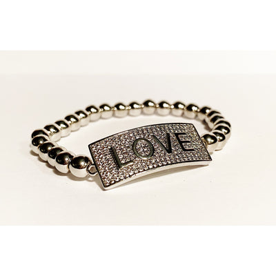 LOVE is ALL !  Bracelet Silver