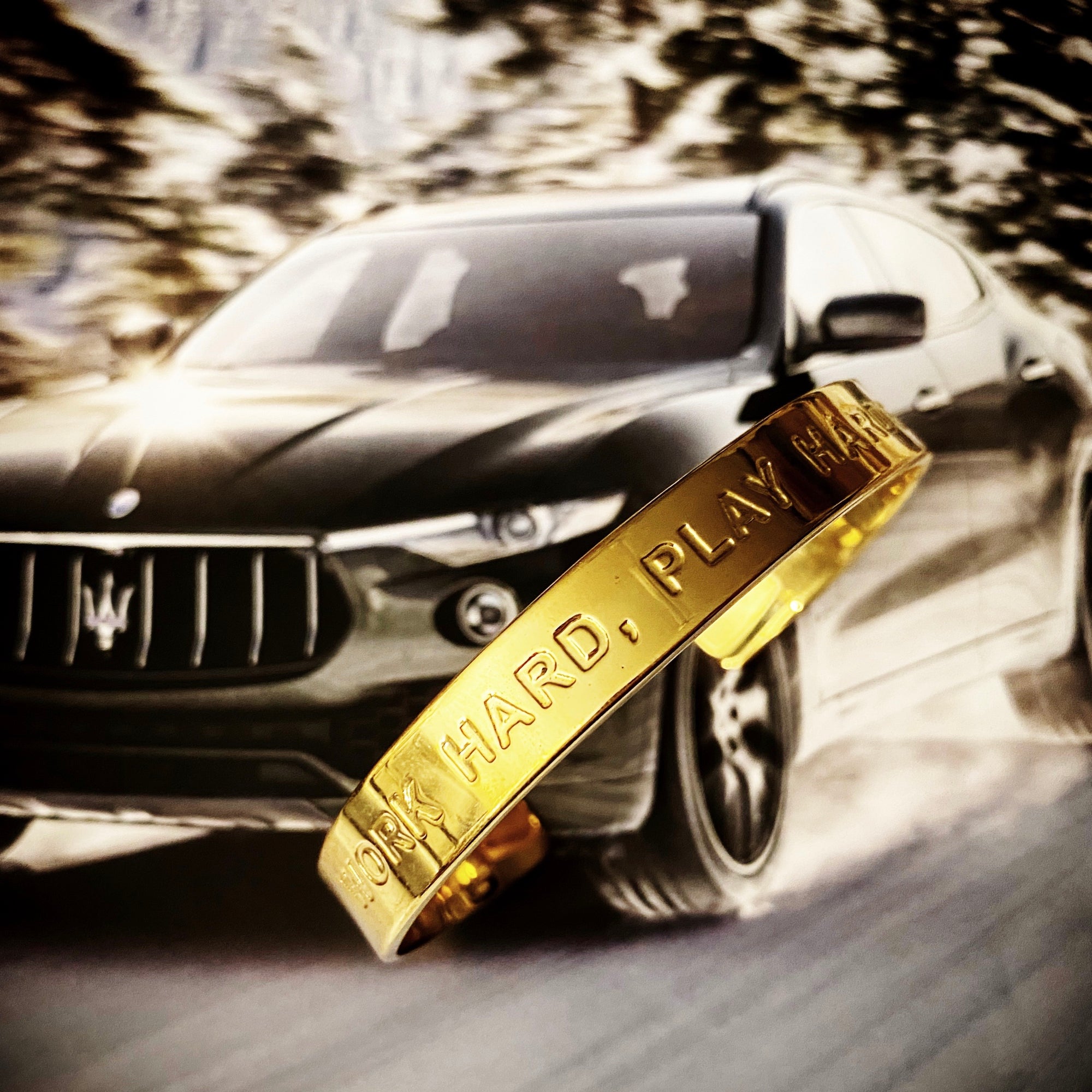 WORK HARD - PLAY HARDER Unisex Bangle