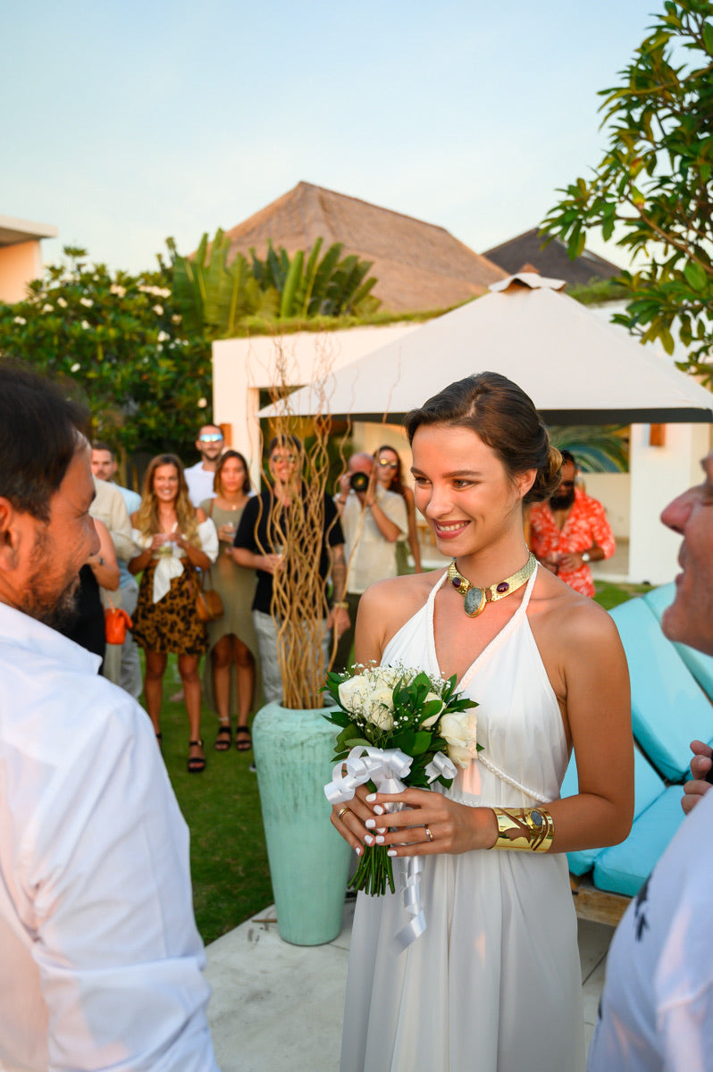 Eye of Horus Cuff with Rose Quartz Cabochon