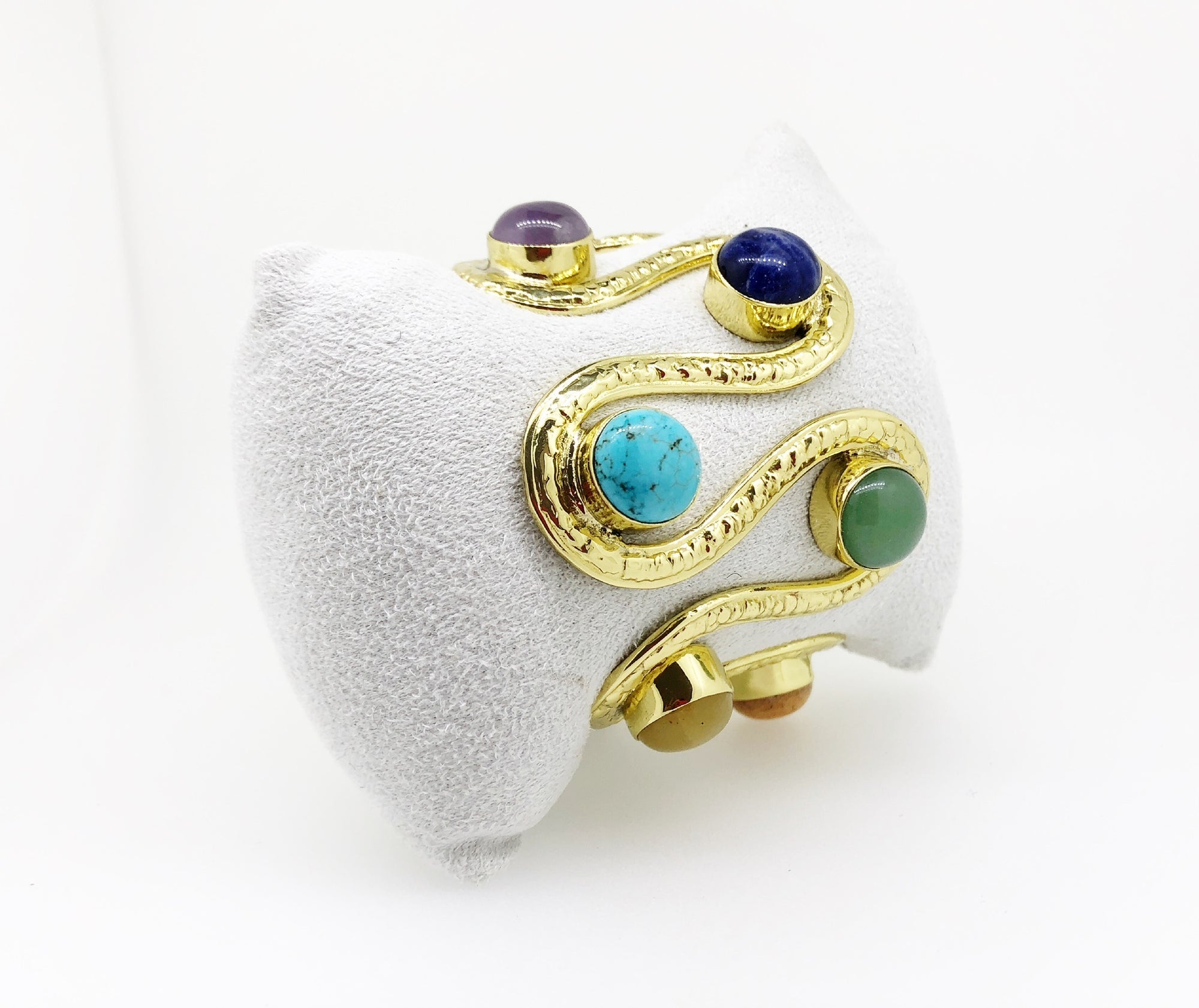 7 Chakra Snake Coil Adjustable Wrist Cuff