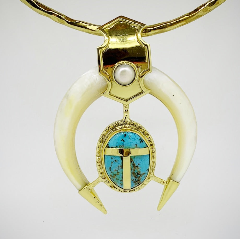 Horn Of Abundance Scarab Pendant