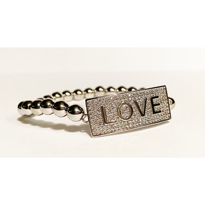 LOVE is ALL !  Bracelet Silver