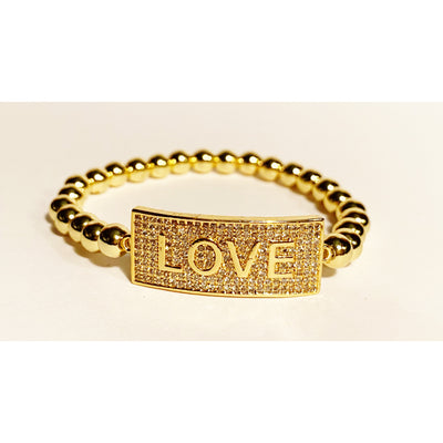 Gold & Bling LOVE bracelet