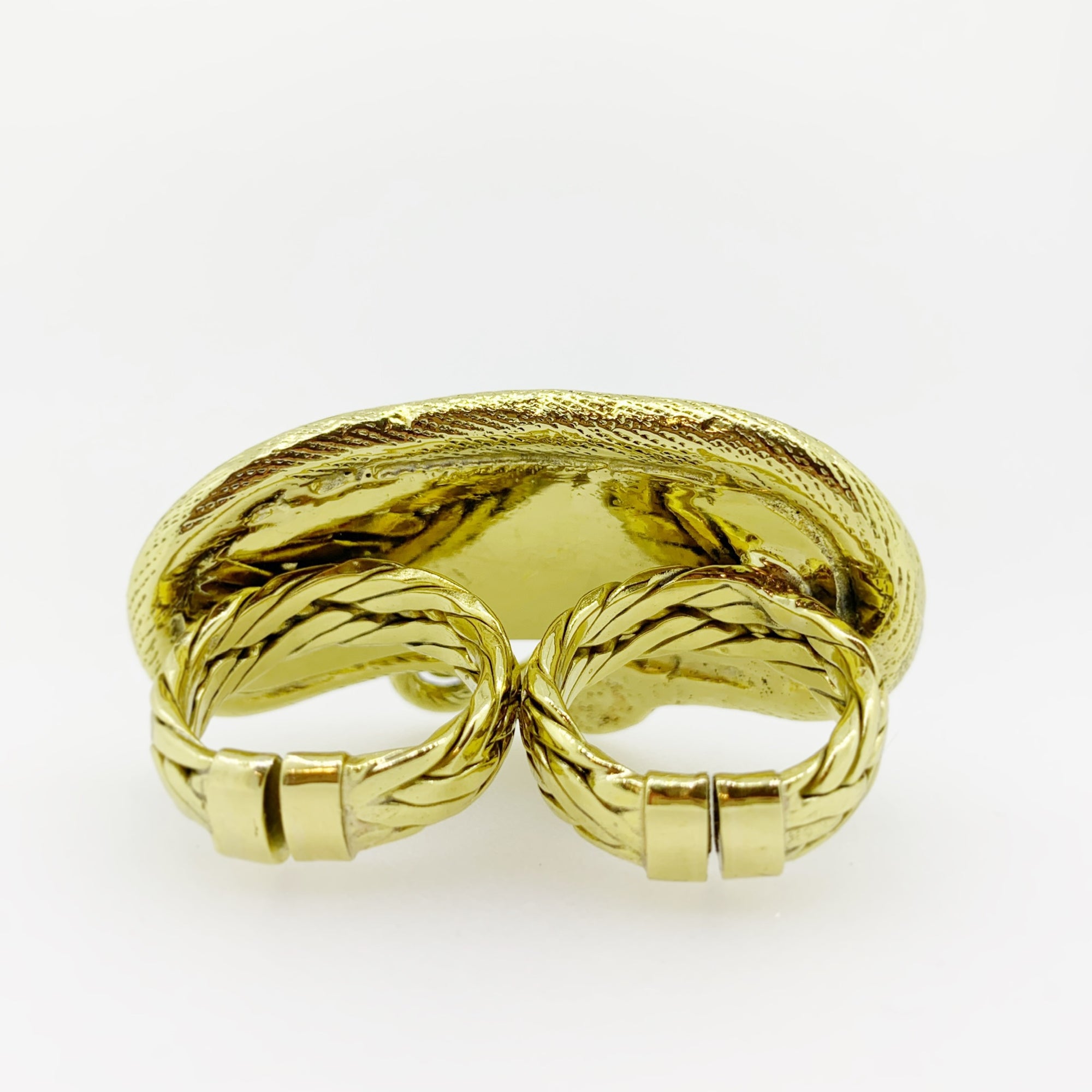 Temple Snake Green Gemstone Knuckle Ring