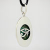 Eye of Horus Silver Malachite Amulet Reversible