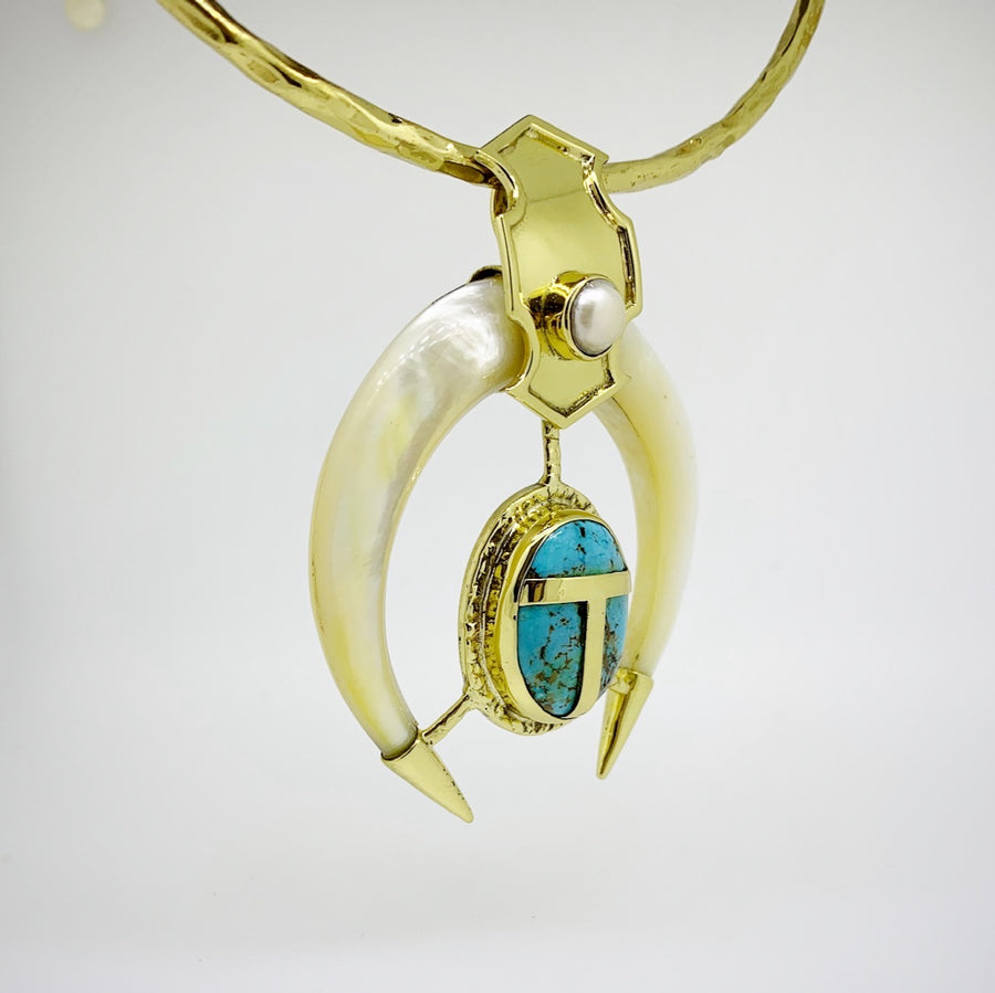 Horn Of Abundance Scarab Pendant