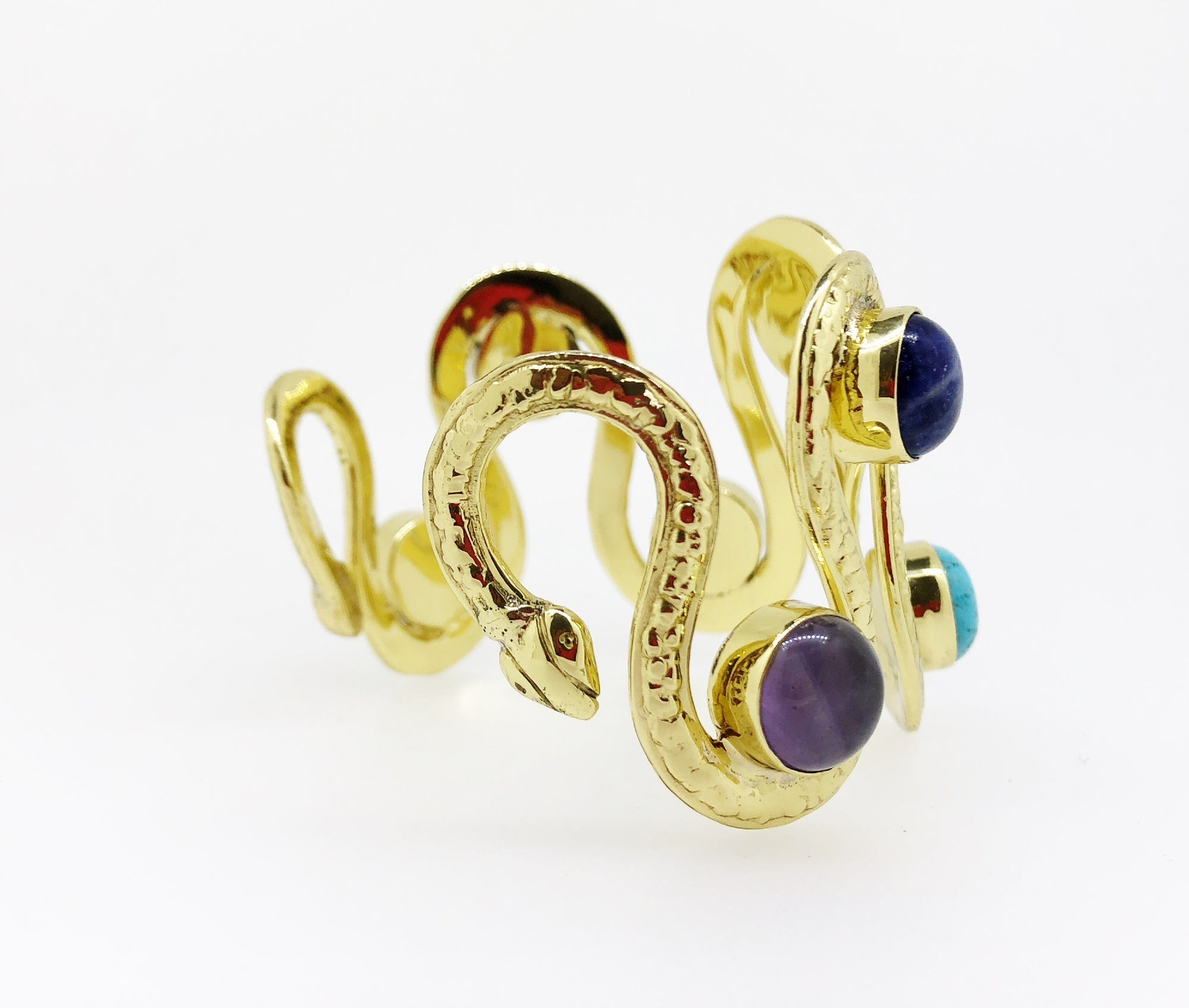 7 Chakra Snake Coil Adjustable Wrist Cuff