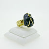 Mark Baker Skull - Jedi Ebony Tourmaline Cabochon Ring