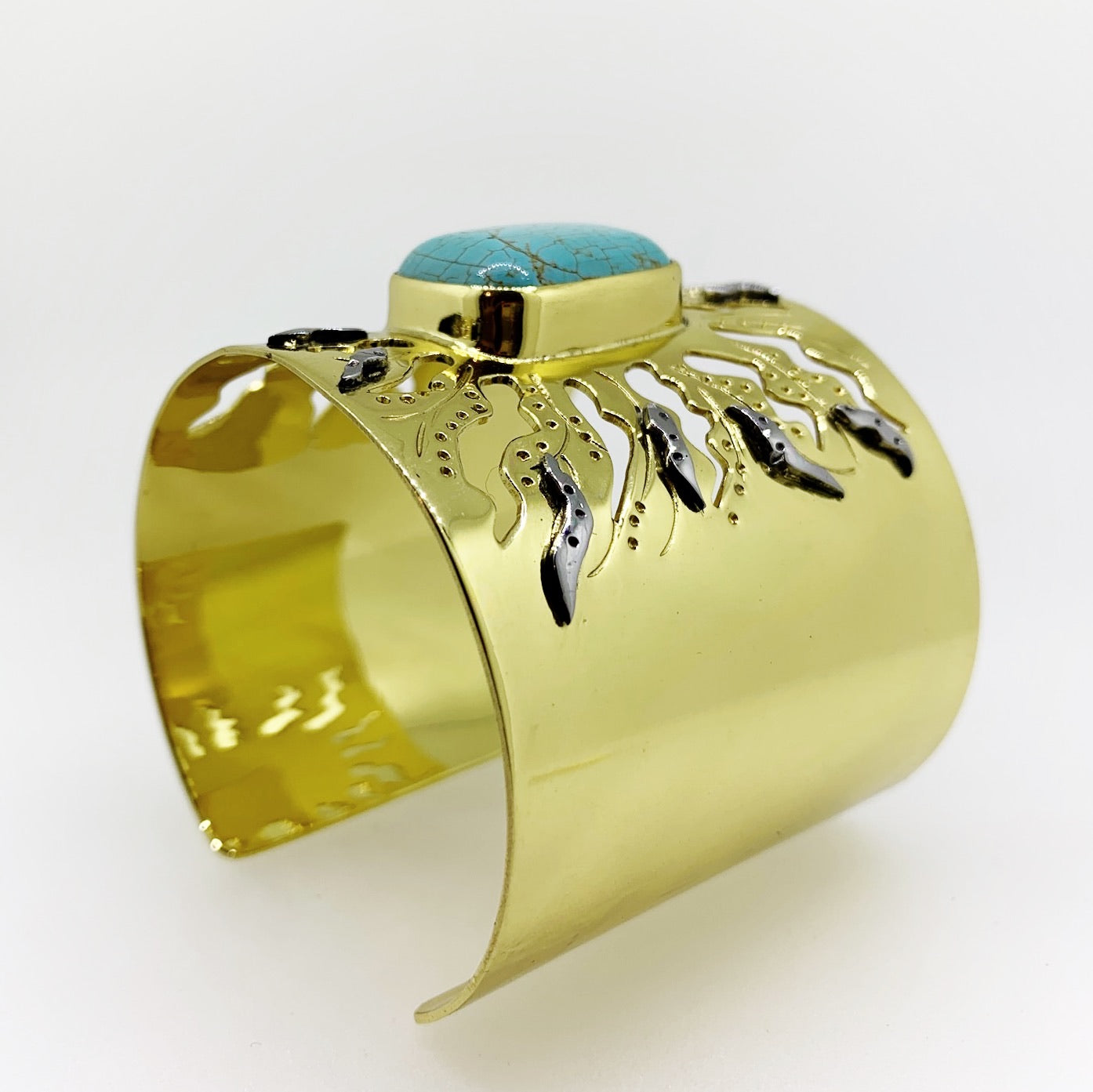 CAPRI Mediterranean SUN CUFF - Gold with Silver details