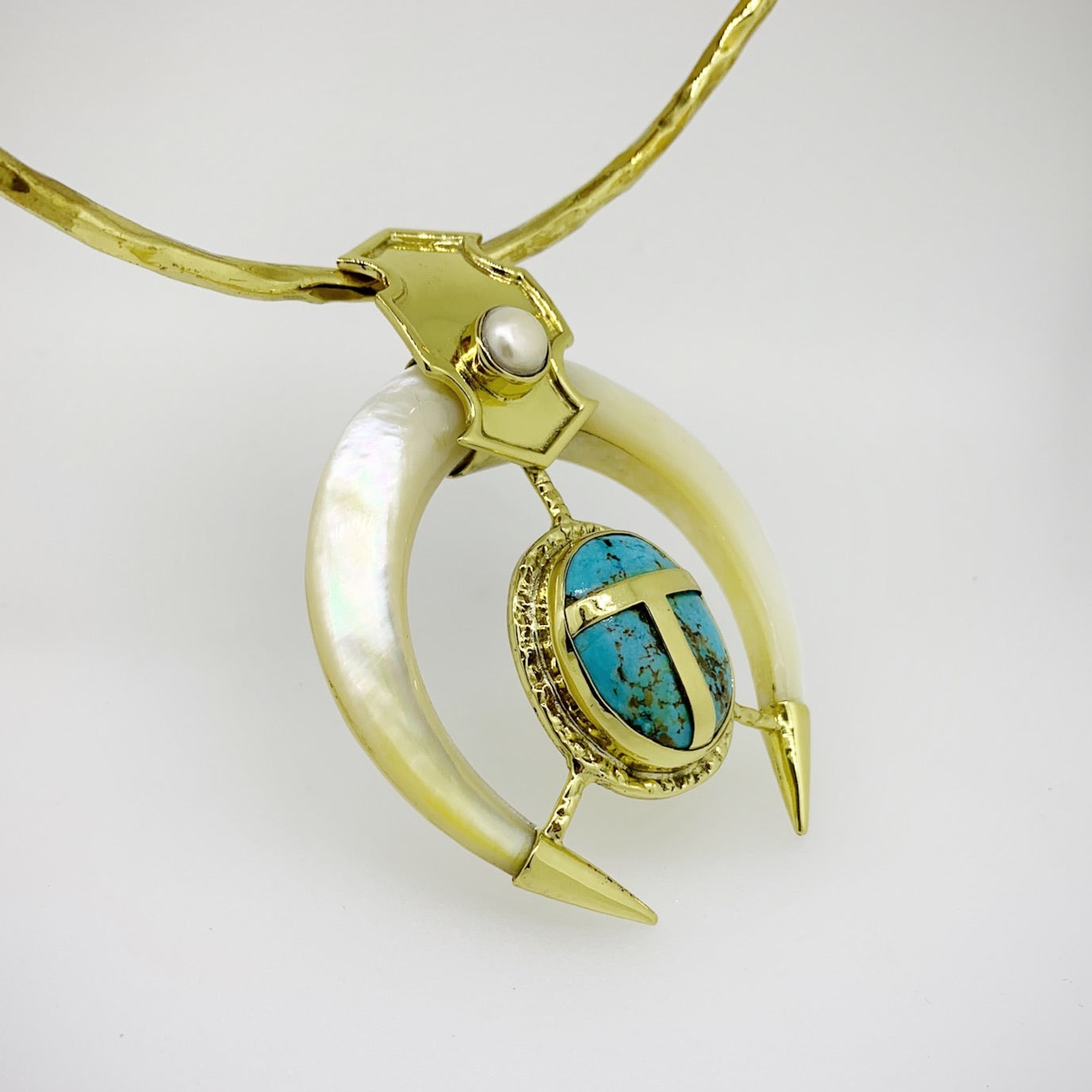 Horn Of Abundance Scarab Pendant
