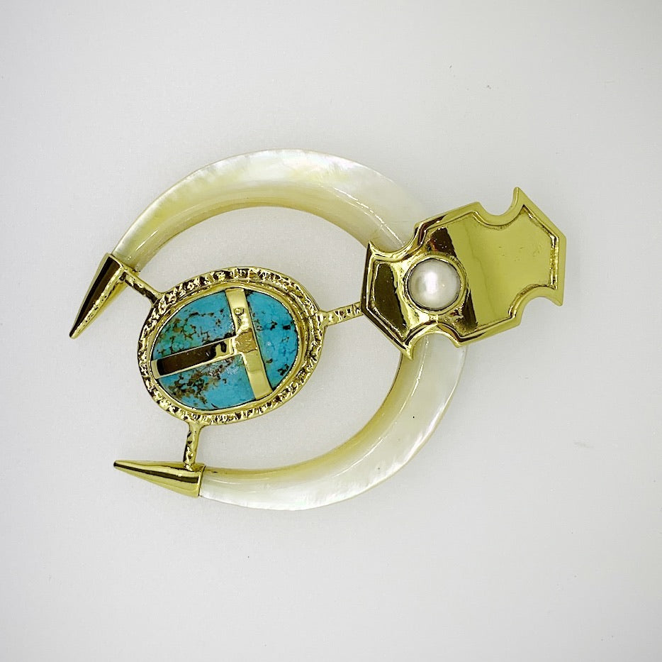 Horn Of Abundance Scarab Pendant