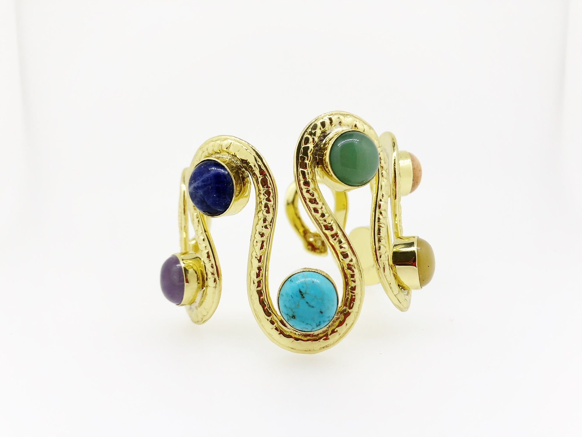 7 Chakra Snake Coil Adjustable Wrist Cuff