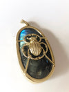 Scarab Labradorite Shamanic Amulet of Protection  