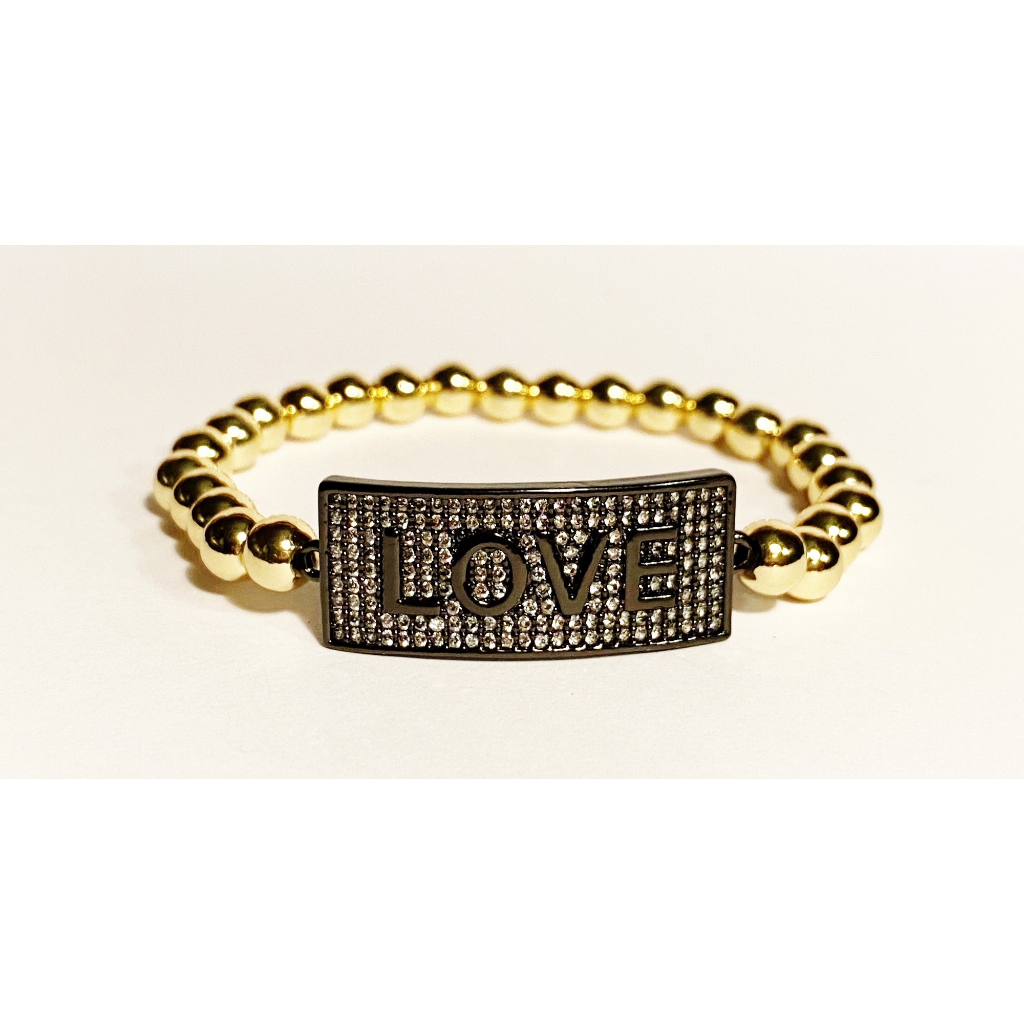 Black Gold & Bling LOVE Bracelet