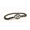 LUCKY EYE Bling Protective Bracelet Black Silver Blue Sapphire Pupil