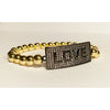 Black Gold & Bling LOVE Bracelet