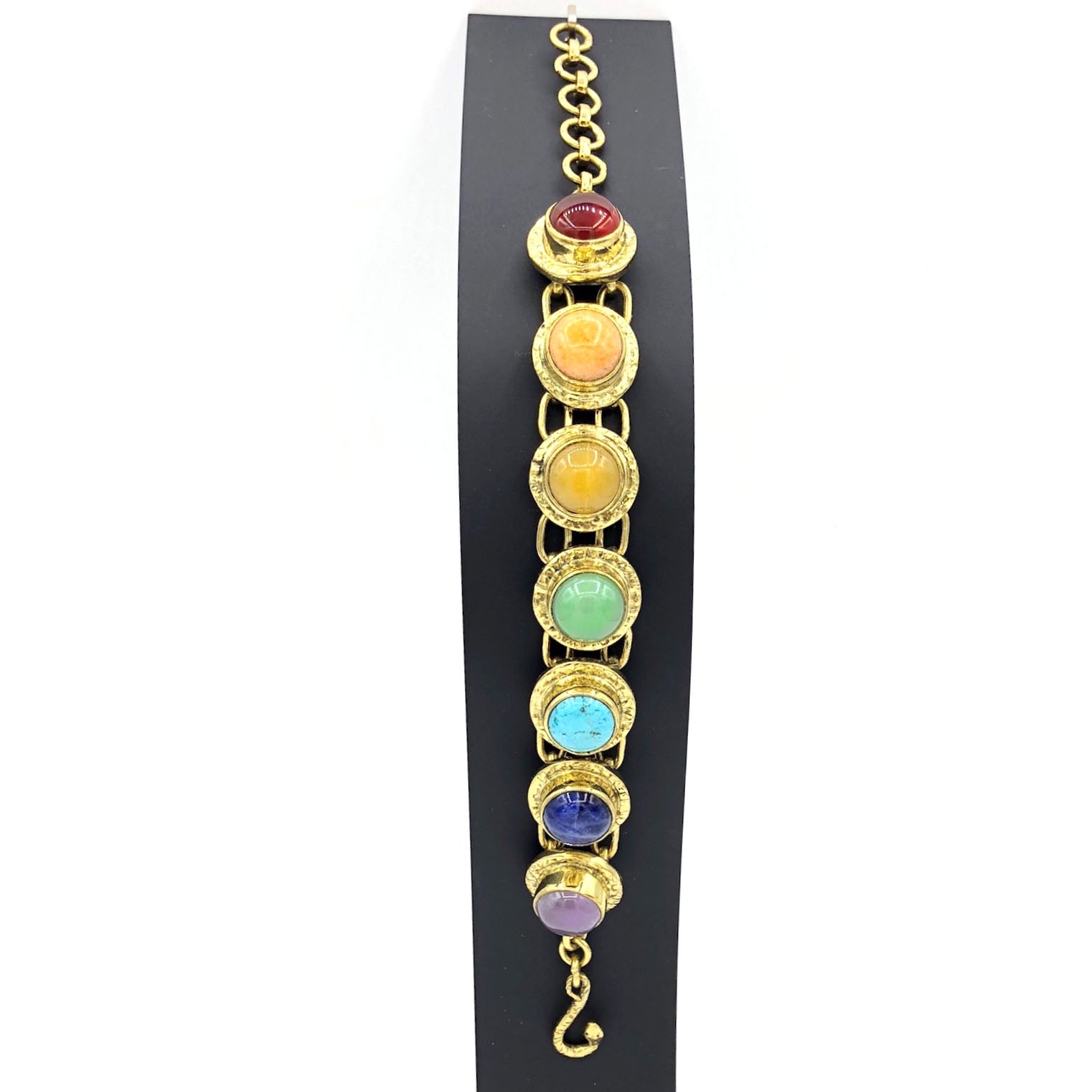 7 Chakra Articulated Statement Bracelet