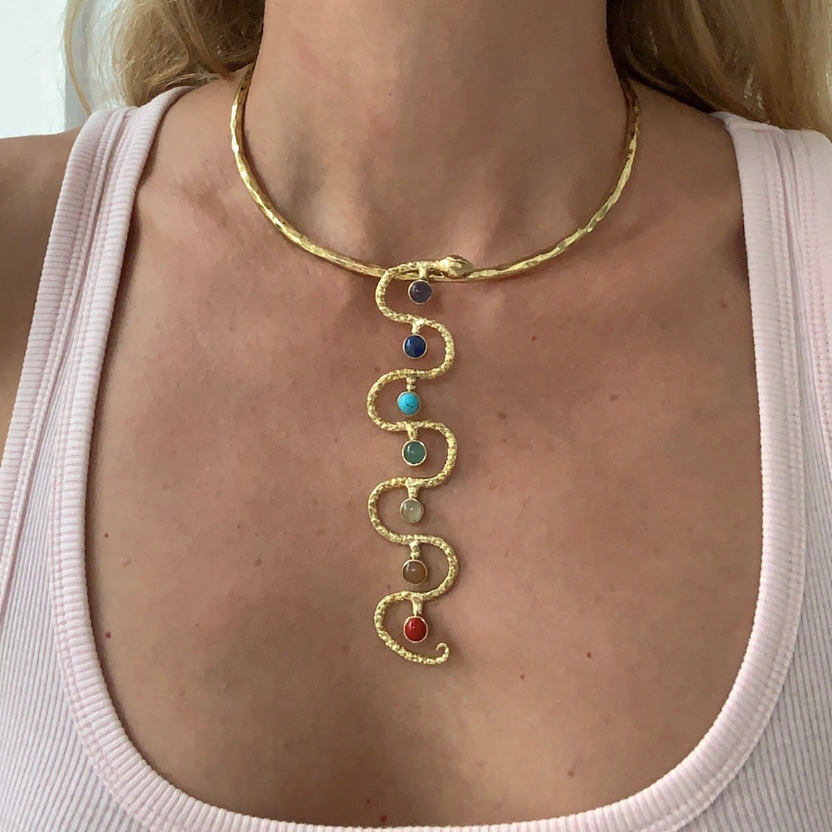 Snake 7 Chakra Necklace